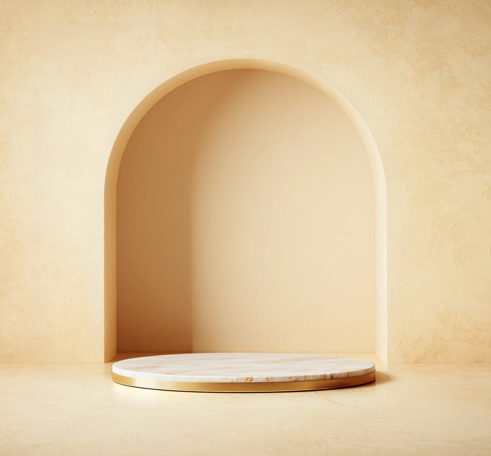 Authentic Lahori pouches on a marble podium in an arched alcove